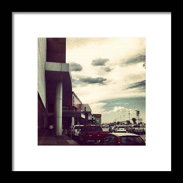 Shop Framed Print featuring the photograph Mall... #mall #movies #car #street by Jerry Tamez
