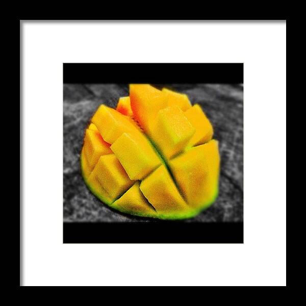  Framed Print featuring the photograph Mango Cubes by Mina Tadros