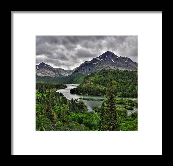 Many Glacier Framed Print featuring the photograph Many Glacier by Don Wolf