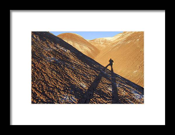 Shadow Framed Print featuring the photograph Me and My Shadow - Utah by Mike McGlothlen