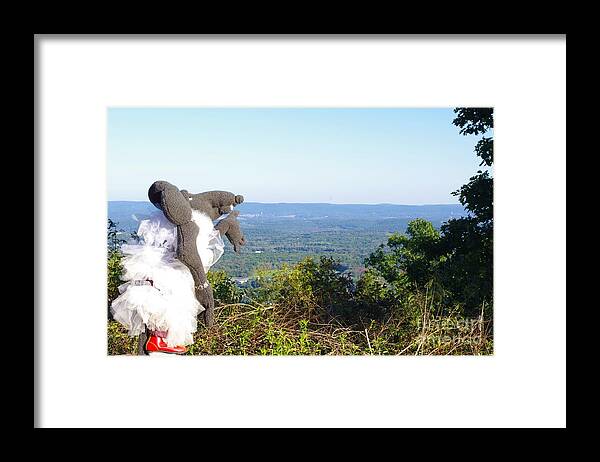 Melanie Framed Print featuring the photograph Melanie at Sunrise Mountain by Lynda Dawson-Youngclaus