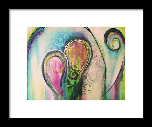 Abstract Framed Prints Framed Print featuring the painting Melt by Reina Cottier