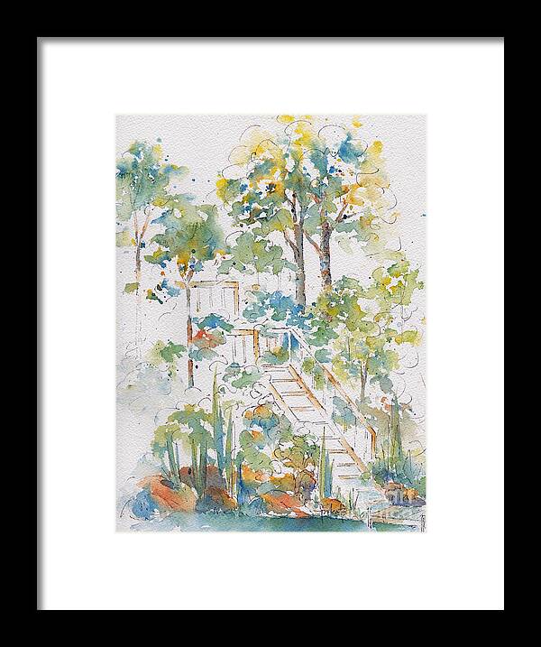 Impressionism Framed Print featuring the painting Memories Lucien Lake by Pat Katz