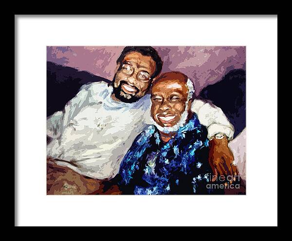 Music Framed Print featuring the painting Memphis Soul Music William Bell and Rufus Thomas by Ginette Callaway
