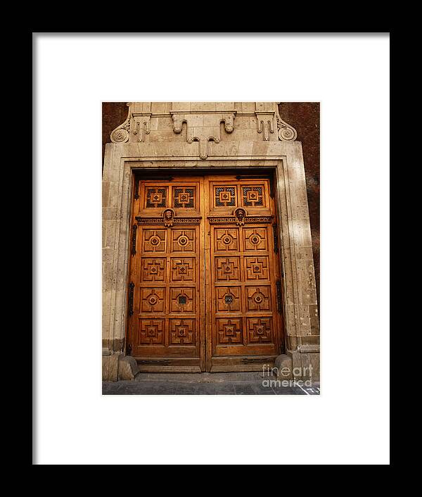 Mesoamerica Framed Print featuring the photograph Mexican Door 10 by Xueling Zou