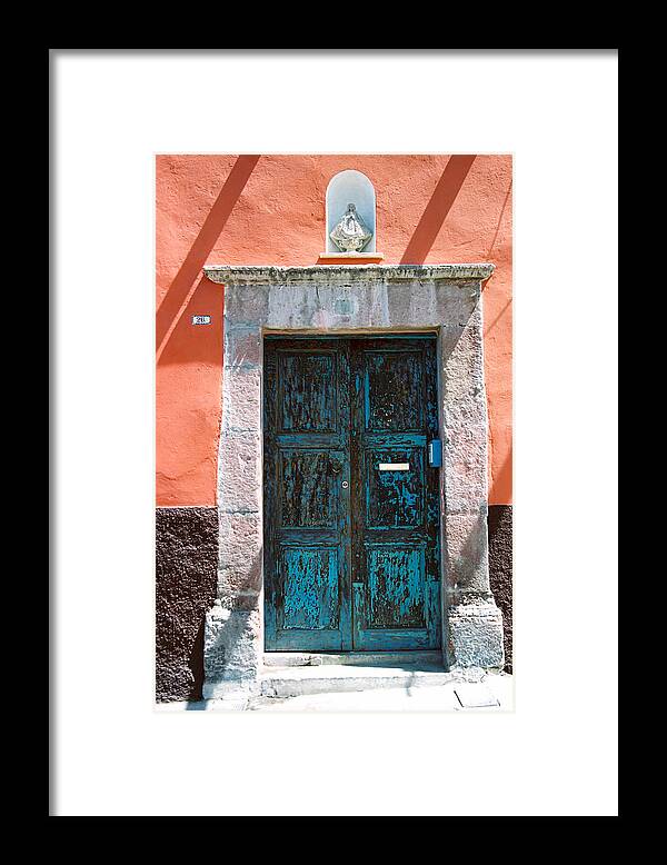 Mexico Door Framed Print featuring the photograph Mexico door by Claude Taylor
