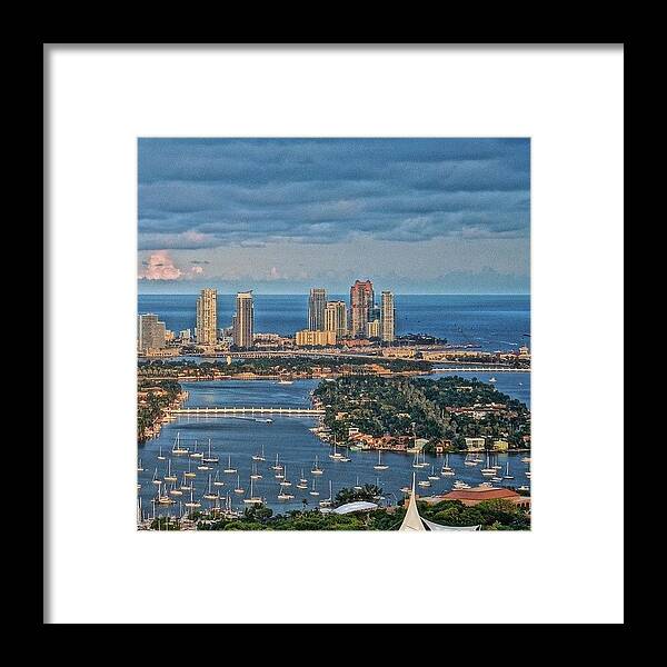 Sobe Framed Print featuring the photograph #miami #biscayne #sobe #island by Joel Lopez
