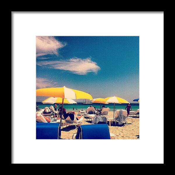 Miami Framed Print featuring the photograph Miami South Beach by DJ Flem