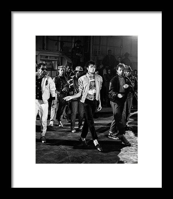 Michael Jackson Framed Print featuring the photograph Michael Jackson - Beat It by Chris Walter