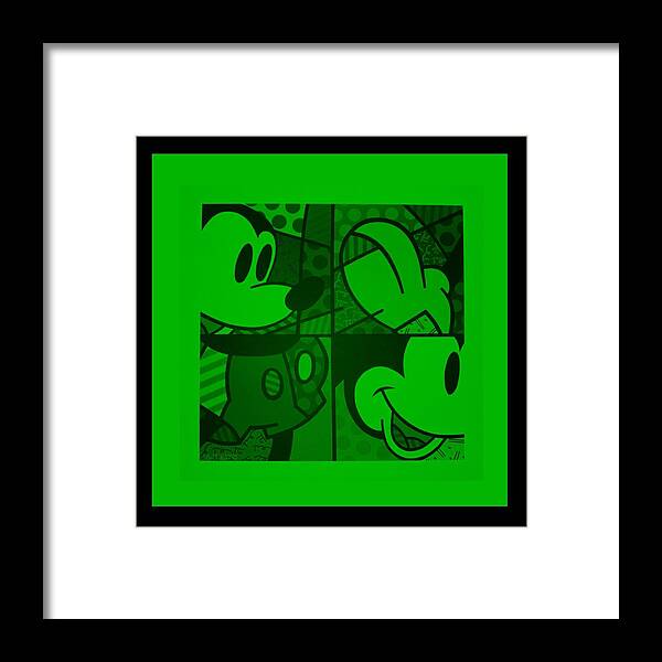 Mickey Mouse Framed Print featuring the photograph MICKEY in GREEN by Rob Hans