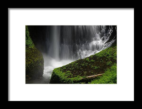 Falls Framed Print featuring the photograph Middle North Falls Closeup by Ken Dietz
