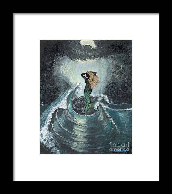 Night Framed Print featuring the painting Midnight Secrets by Ania M Milo