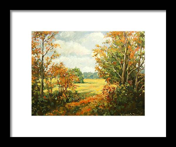 Ingrid Dohm Framed Print featuring the painting Midway Village III by Ingrid Dohm