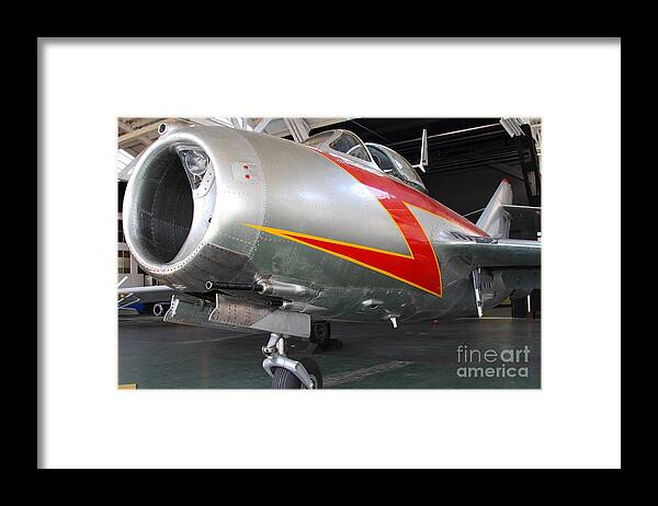 Airplane Framed Print featuring the photograph Mikoyan Guryevich MiG-15bis Fighter Plane 7D11179 by Wingsdomain Art and Photography