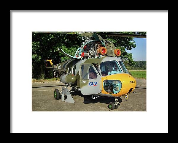Mil Mi-2 Hoplite 9427 Utility Helicopter Czech Air Force Nato Days Ostrava Republic September 2011 Airplane Aeroplane Aircraft Framed Print featuring the photograph Mil Mi-2 Hoplite by Tim Beach