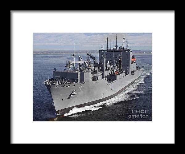 Usns Washington Chambers Framed Print featuring the photograph Military Sealift Command Dry Cargo by Stocktrek Images