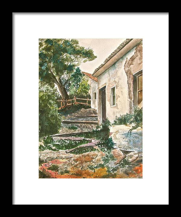 Greece Framed Print featuring the painting Millstone Aria by Frank SantAgata