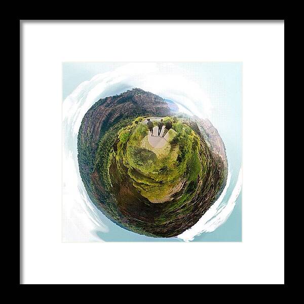 Mini Framed Print featuring the photograph #miniglobe by J Hughes