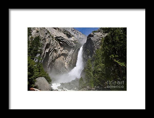 Waterfall Framed Print featuring the photograph Misty by Johanne Peale