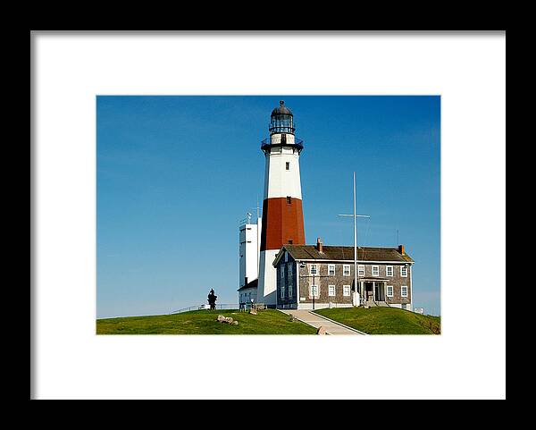 Lighthouse Framed Print featuring the photograph Montauk Lighthouse by Cathy Kovarik