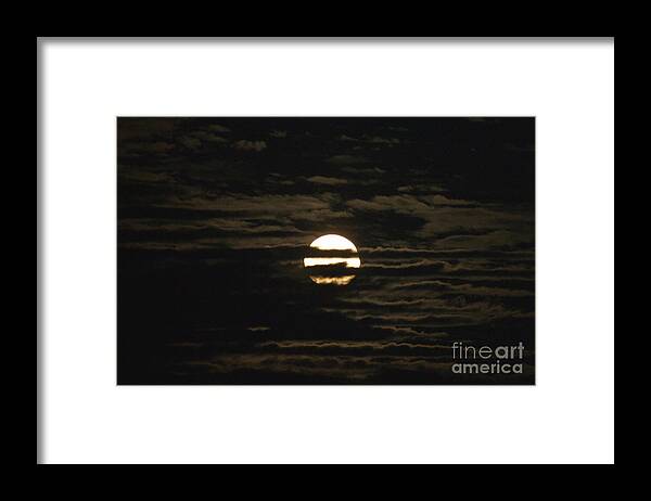 Moon Framed Print featuring the photograph Moon behind the Clouds by William Norton