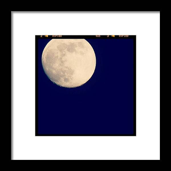 Astronomy Framed Print featuring the photograph #moon by Leo Vasquez