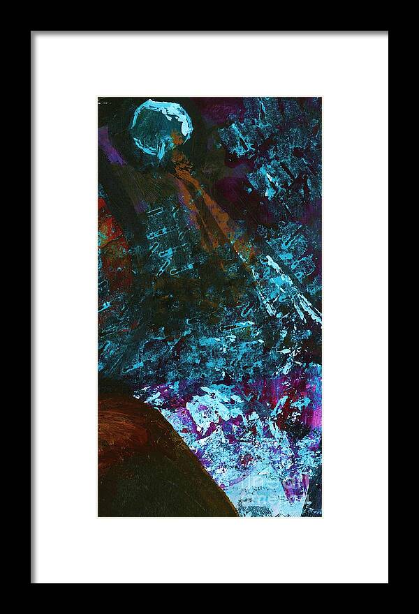 Painting Framed Print featuring the painting Moonlight by Alga Washington