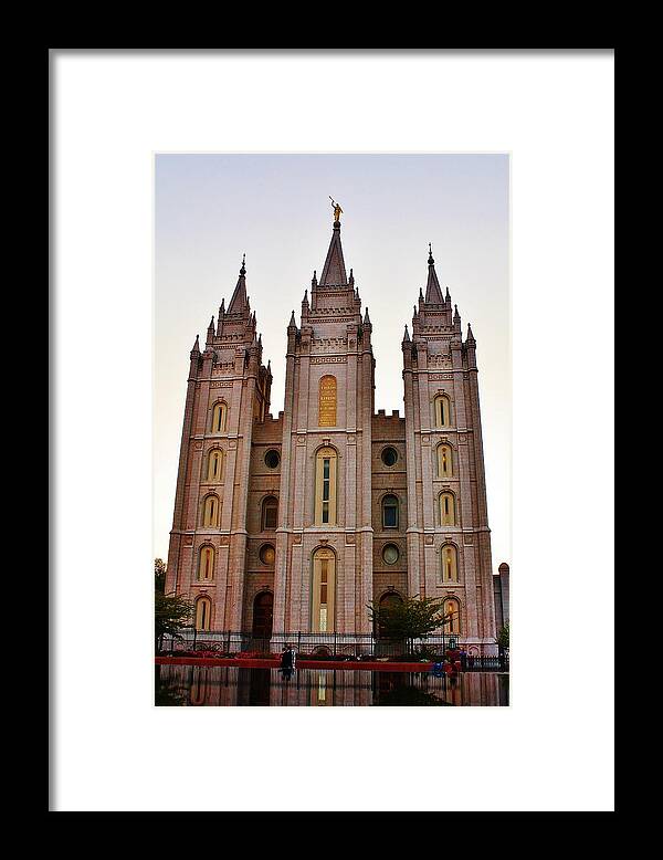 Architecture Framed Print featuring the photograph Morman Temple 01 by Bruce Bley