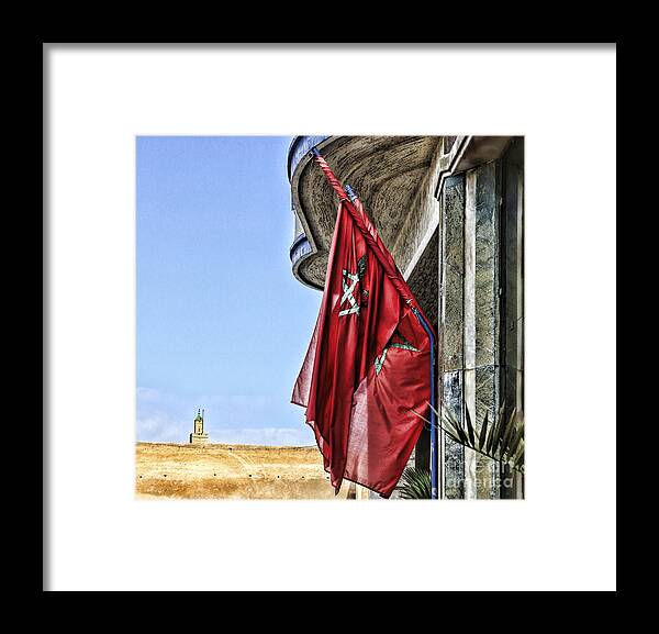 Morocco Framed Print featuring the photograph Morocco Flag I by Chuck Kuhn