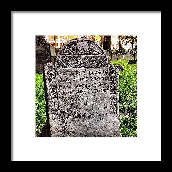 Mother Framed Print featuring the photograph Mother Goose's Grave by Madeleine Claire