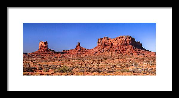 Monument Valley Framed Print featuring the photograph Mounment Valley by Robert Bales