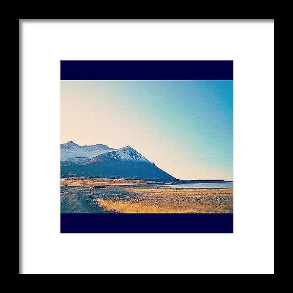 Vistas Framed Print featuring the photograph #mountain #ocean #iceland #snow #views by CarLos Alfonsoson