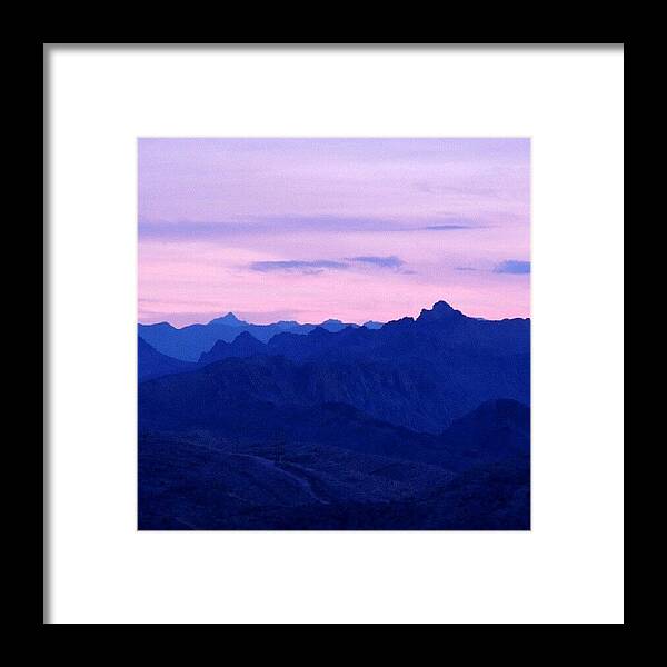 Misty Framed Print featuring the photograph Mountain Peaks by Kelli Stowe