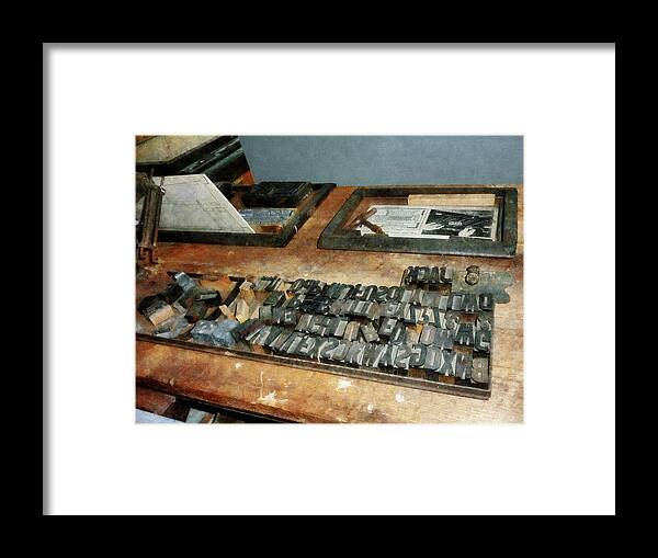 Printer Framed Print featuring the photograph Movable Type by Susan Savad
