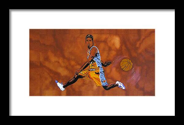 Sports Framed Print featuring the painting Mr Assist Steve Nash by Bill Manson