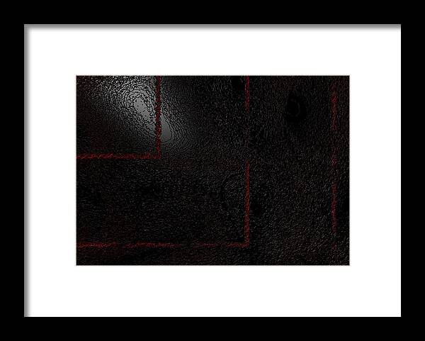 Black Framed Print featuring the digital art Muddy by Jeff Iverson