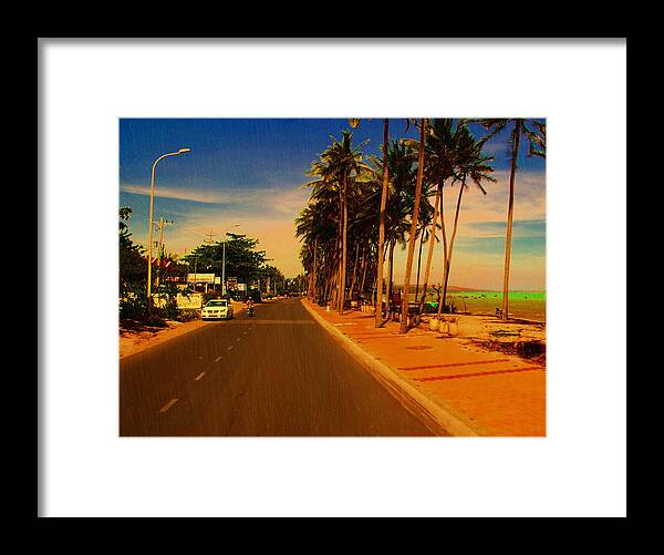 Ariksm-mr Framed Print featuring the photograph Muine Road by Arik S Mintorogo