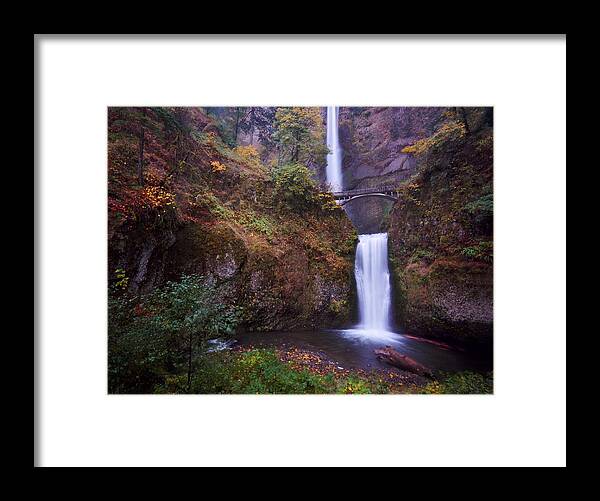 Columbia Framed Print featuring the photograph Multnomah Falls by Matt Hanson
