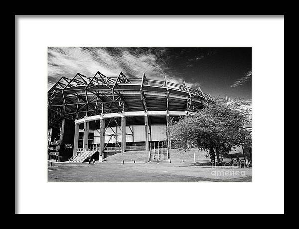 Murrayfield Framed Print featuring the photograph Murrayfield Stadium Edinburgh Scotland Rugby by Joe Fox