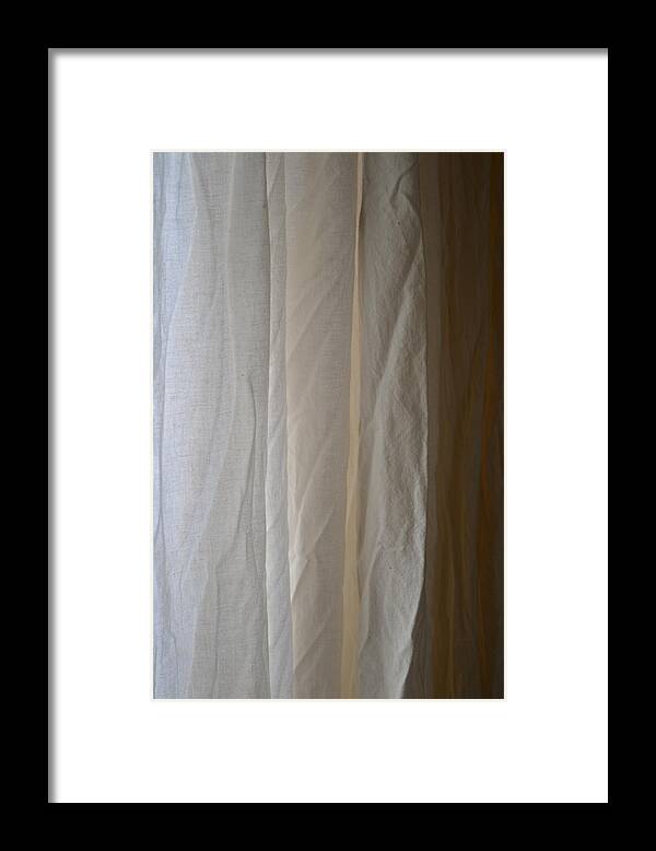 Soft Drape Framed Print featuring the photograph Muslin Morning Light by Diane montana Jansson