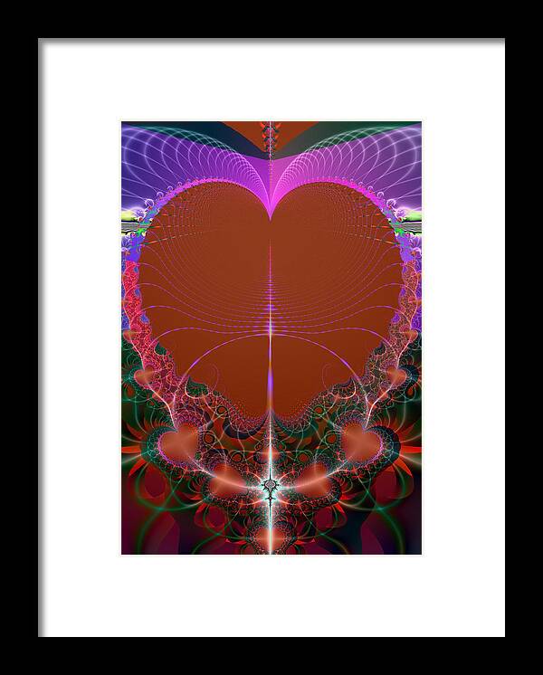 Abstract Framed Print featuring the digital art My Valentine by Ester McGuire