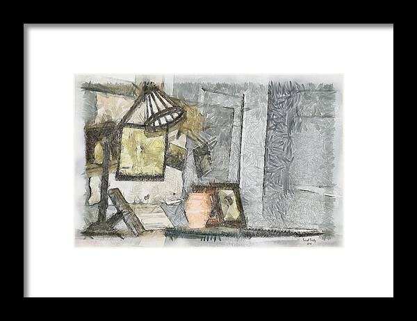 Lamp Framed Print featuring the photograph My World by Trish Tritz