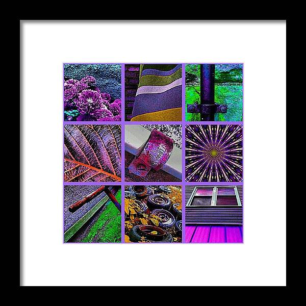 Igpittsburgh Framed Print featuring the photograph #mycolor9 - Purple by Elisa Franzetta