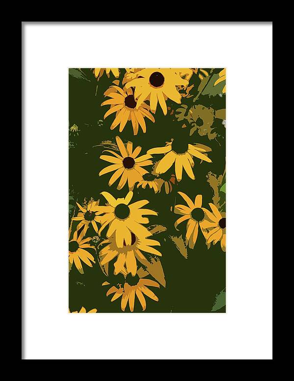 Flowers Framed Print featuring the photograph Mysterious Daiseys by John Handfield