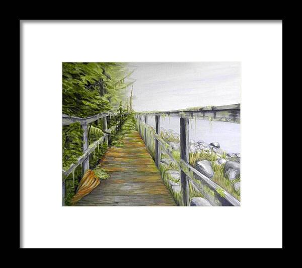 Path Framed Print featuring the painting Namu by Ida Eriksen