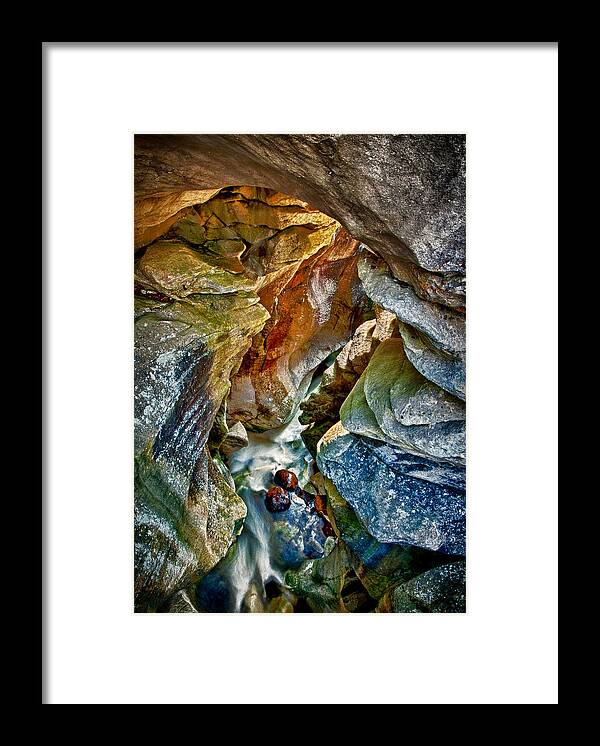 Waterfalls Framed Print featuring the photograph Natural Bridge by Fred LeBlanc
