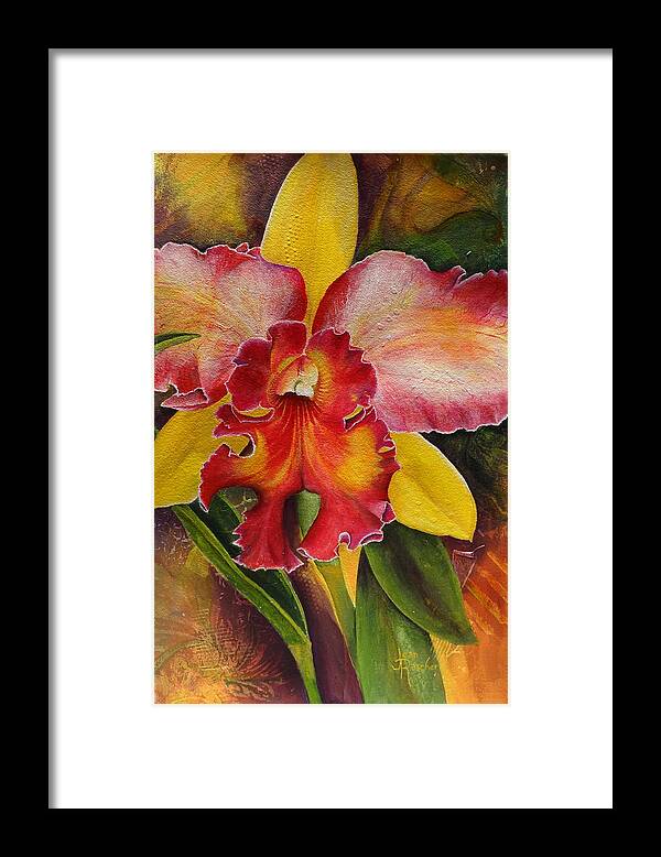 Orchid Framed Print featuring the painting Natures Splendor by Jean Rascher