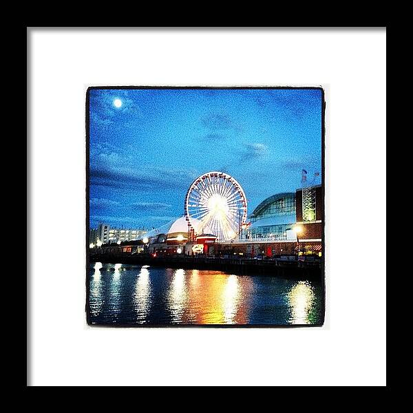Navypier Framed Print featuring the photograph Navy Pier by Seth Tours
