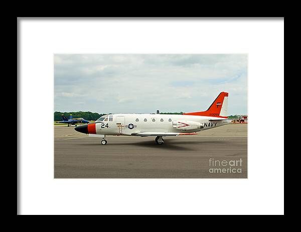 Navy T-39 Saberliner Framed Print featuring the photograph Navy T-39 Saberliner by Mark Dodd