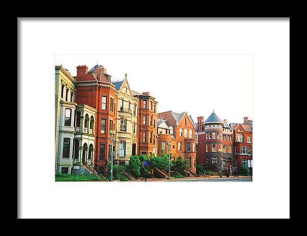 Rowhouse Framed Print featuring the photograph Logan Circle by Claude Taylor